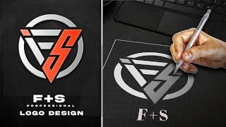 Professional FS Logo Design in Pixellab | FS Logo Design | Atulzalaedits