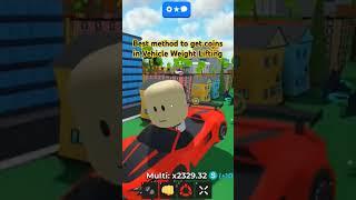 Best Method for Money in Vehicle Weight Lifting #roblox