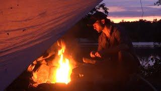 Solo Camping and Cooking on Beautiful Lake