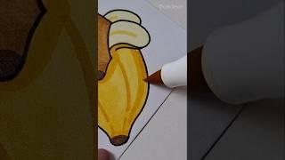 Banana Capybara Sticker #shorts #howtomake #ohuhumarkers