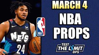 My Top 3 BEST NBA Player Props + Predictions | Tuesday 3/4/2025