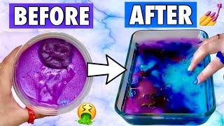 Fixing my OLDEST SLIMES!  *DIY Slime Makeover*