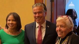 Attorney General Rob Bonta speaks on the Stop the Hate program