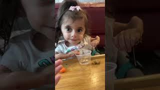 Toddler negotiates her Cheerio Snacks With Mom! 