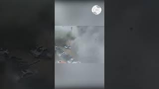 Момент удара иранской ракеты по жилому кварталу в израильском городе Ришон-ле-Цион