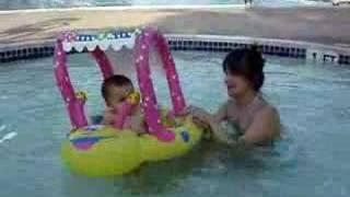 Sierra's first swim