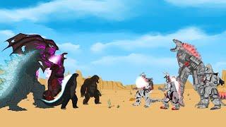 TEAM GODZILLA vs EVOLUTION of MECHAGODZILLA (1974-2022) : Size Comparison / ANIMATION SKILL