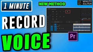 How to record voice over in premiere pro 2024