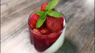 Panna Cotta with Strawberries | PANNA COTTA with strawberries - so easy and delicious!  Recipe