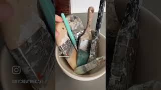 Cleaning Brushes With Vinegar - #shorts  #furnitureflip