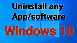 Windows 10 Laptop Se Software Uninstall Kaise Kare? II How to Uninstall any software from PC