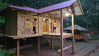 How to build a wooden house - Build partitions, railings, punch holes in columns to build new stairs