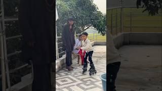 Skating krne ke liye chhat par lagaya tiles #shorts #skating #advik #viral