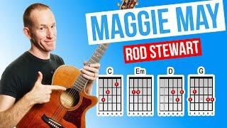 Maggie May  Rod Stewart  Acoustic Guitar Lesson [with PDF]