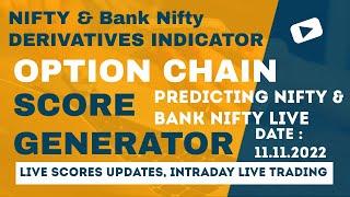 #nifty50 & #banknifty Derivatives Indicators Scores 11.11.2022, Indicators for Futures & Options
