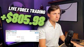 Live Forex Trading | +$800 Win on NZD/JPY, Start to Finish!