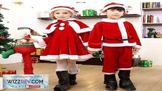 Kids Child Christmas Cosplay Costume Santa Claus Baby Xmas Outfit Set Dress Review