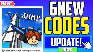 *SECRET UPDATE!* | Climb and jump Tower CODES 2025 (ROBLOX Pixel World)Part 1888