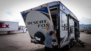 THIS TOY HAULER RV IS AMAZING !! | DESERT FOX TOUR