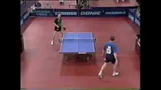 J.O Waldner EMBARRASSING BLOCK against Timo Boll