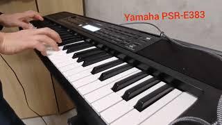 Новая Yamaha PSR-E383,  звуки гитары скрипка и бас + барабаны.