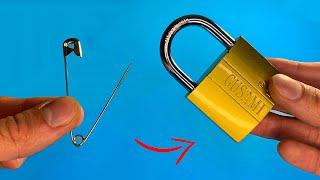 Open any lock without a key  An incredible way to open a lock !