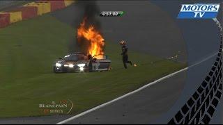 24H Spa : Audi #6 on fire!