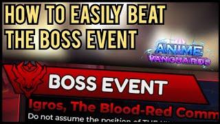 How to EASILY Beat the Boss Event in Anime Vanguards