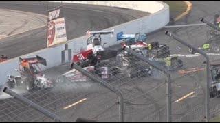 Sunset Speedway, Outlaw Midgets nasty crash, Sept  21, 2024