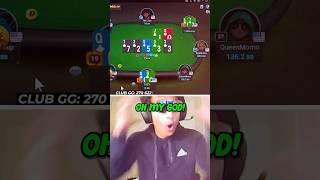 UNREAL Suckout In $800 Pot #poker #pokeronline #clubgg #gambling #casino #trending #shorts #gaming