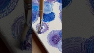 Easy Drawing Idea | Therapeutic Abstract Painting in Purple and Blue 