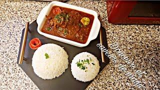 la meilleure recette de sauce tomate africaine au poulet et riz blanc , Cuisine ivoirienne