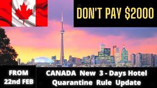 CANADA NEW HOTEL QUARANTINE Rule for 3 Days (MANDATORY) | How to BOOK for Hotel | Explained ALL!