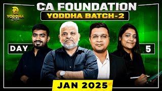 Day 5 | CA Foundation January 2025 | YODDHA BATCH 2 | Vidhyoday