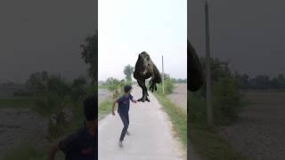 Big Dinosaur chase T-Rex attack part 209 #trending #dinosaur #vfx #youtube #shorts