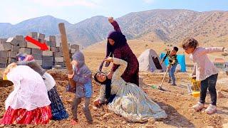 Beautiful plastering and cooking delicious food  The rural life of a heartbroken mother