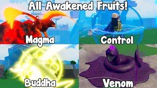 ALL REWORK AWAKENED FRUITS DAMAGE & SHOWCASE in King Legacy Update 7