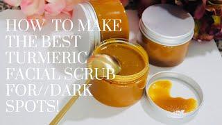 DIY turmeric and brown sugar facial scrub ||  Even skin tone and dark spot remover!