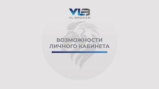 Возможности личного кабинета VL-BROKER Как пользоваться?