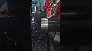 Threading 4" carbon steel pipe