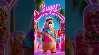 Capybara's Lunar Bubblegum Pop!  Gumball Machine Magic!