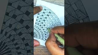 Amazing Zentangle Pattern ️ #shorts #zentangleart #ytshorts #doodle #zenart #easyart #zendoodle