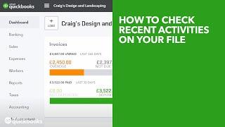 How to check recent activities on your file