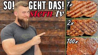 Steaks grillen bei SternTV?! DAS GEHT BESSER! 1x wenden VS. Flip Methode | Steak perfekt grillen!