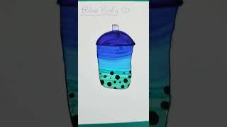 Blue Boba  #art #blue #boba #viral #shorts