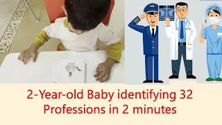 2-Year-old Baby identifying 32 Professions in 2 minutes