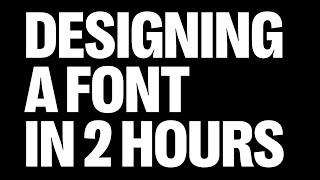 Designing a font in 2 hours | Type design live stream