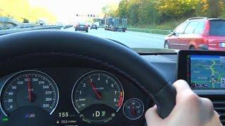 BMW M4 Acceleration Onboard Autobahn Driver View Kickdown Shift Down Sound F82 Turbo Coupe