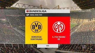 BORUSSIA DORTMUND VS FSV MAINZ 05 BUNDESLIGA FULL MATCH GAMEPLAY