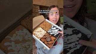 Trying BUCKEYE BROWNIES Halloween Pack!  | Dessert Review #buckeyebrownies #foodreview